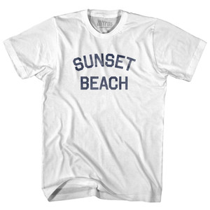 North Carolina Sunset Beach Womens Cotton Junior Cut Vintage T-shirt - White