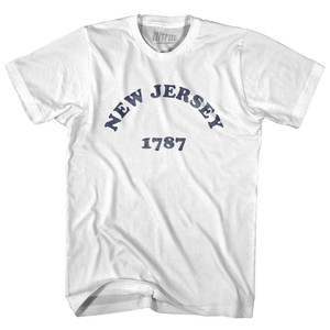 New Jersey State 1787 Youth Cotton Vintage T-shirt - White New Jersey State 1787 Youth Cotton Vintage T-shirt - White