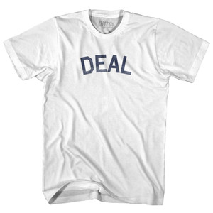 New Jersey Deal Womens Cotton Junior Cut Vintage T-shirt - White New Jersey Deal Womens Cotton Junior Cut Vintage T-shirt - White