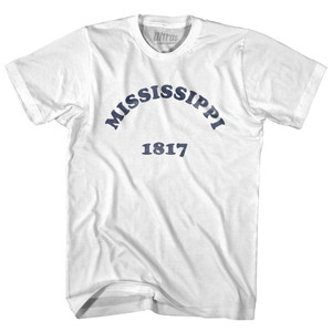 Mississippi State 1817 Adult Cotton Vintage T-shirt-White Mississippi State 1817 Adult Cotton Vintage T-shirt-White