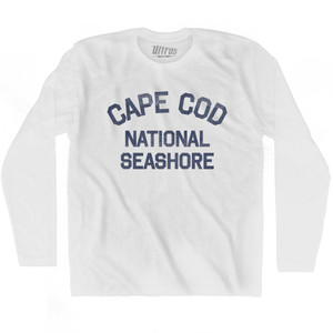 Massachusetts Cape Cod National Seashore Adult Cotton Long Sleeve Vintage T-shirt - White