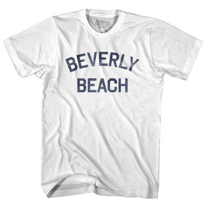 Florida Beverly Beach Adult Cotton Vintage T-shirt - White Florida Beverly Beach Adult Cotton Vintage T-shirt - White