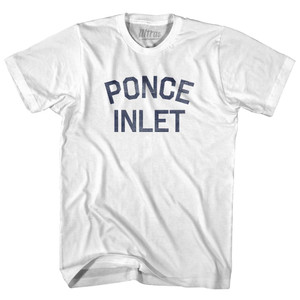 Florida Ponce Inlet Womens Cotton Junior Cut Vintage T-shirt - White