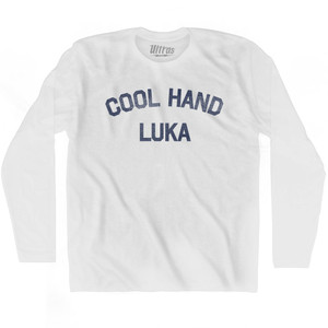 Cool Hand Luka Basketball Adult Cotton Long Sleeve T-shirt - White Cool Hand Luka Basketball Adult Cotton Long Sleeve T-shirt - White