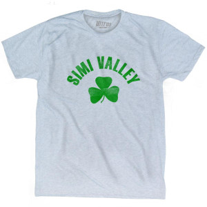 Simi Valley Shamrock Tri-Blend T-shirt-Athletic White