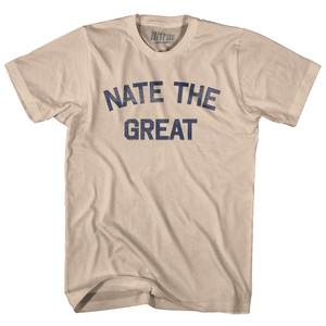 Nate The Great Adult Cotton T-shirt - Creme Nate The Great Adult Cotton T-shirt - Creme