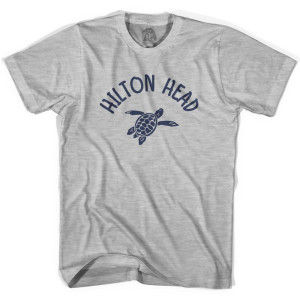Hilton Head Beach Sea Turtle Youth Cotton T-shirt - Grey Heather