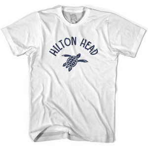 Hilton Head Beach Sea Turtle Youth Cotton T-shirt - White
