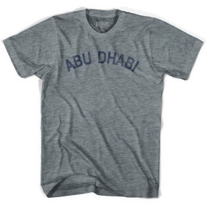 Abu Dhabi Text Adult Tri-Blend T-shirt - Athletic Grey