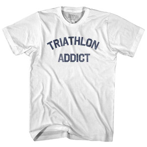 Triathlon Addict Womens Cotton Junior Cut T-Shirt-White