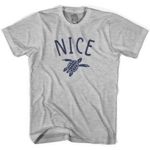 Nice Beach Sea Turtle Youth Cotton T-shirt - Grey Heather