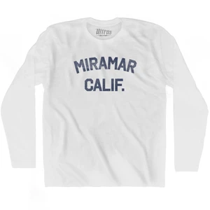 Miramar Adult Cotton Long Sleeve T-shirt - White