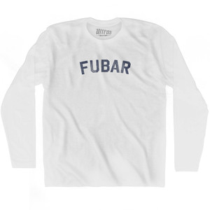 Fubar Adult Cotton Long Sleeve T-shirt - White
