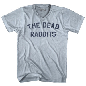 The Dead Rabbits Adult Tri-Blend V-neck T-shirt - Athletic White