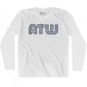 Appleton Airport ATW Adult Cotton Long Sleeve T-shirt - White