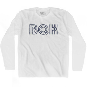 Brunswick Airport BQK Adult Cotton Long Sleeve T-shirt - White
