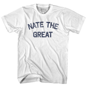 Nate The Great Womens Cotton Junior Cut T-Shirt - White
