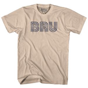 Brussels Airport BRU Adult Cotton T-shirt - Creme Brussels Airport BRU Adult Cotton T-shirt - Creme