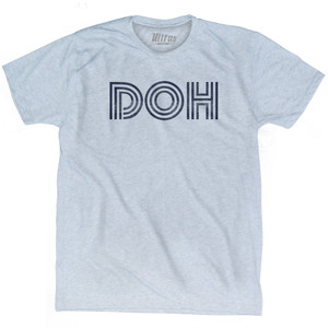 Doha DOH Airport Adult Tri-Blend T-shirt - Athletic White