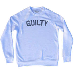 Guilty Adult Tri-Blend Sweatshirt - White