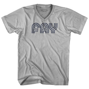 Fayetteville Airport FAY Adult Tri-Blend V-neck T-shirt - Cool Grey