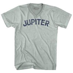 Jupiter Adult Tri-Blend V-neck T-shirt - Athletic Cool Grey