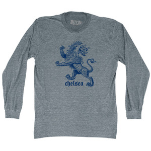 Chelsea Lion Adult Tri-Blend Long Sleeve T-shirt - Athletic Grey