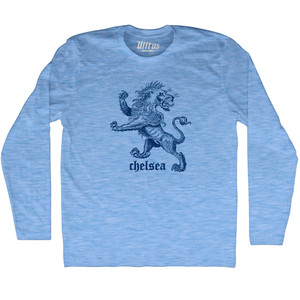 Chelsea Lion Adult Tri-Blend Long Sleeve T-shirt - Athletic Blue Chelsea Lion Adult Tri-Blend Long Sleeve T-shirt - Athletic Blue
