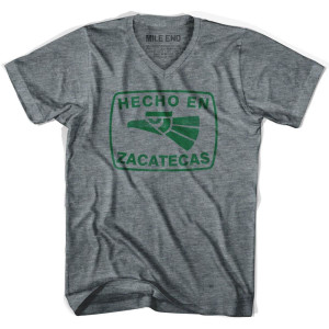 Hecho En Zacatecas V-neck Vintage T-shirt - Athletic Grey