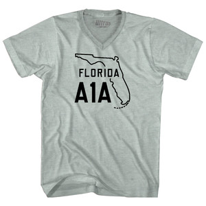 Florida A1A Adult Tri-Blend V-neck T-shirt - Athletic Cool Grey Florida A1A Adult Tri-Blend V-neck T-shirt - Athletic Cool Grey