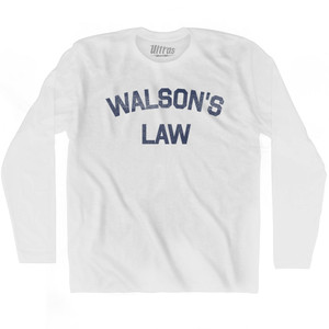 Walsons Law Adult Cotton Long Sleeve T-shirt - White