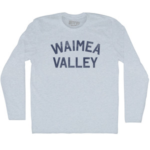 Waimea Valley Adult Tri-Blend Long Sleeve T-shirt - Athletic White