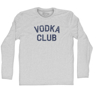 Vodka Club Adult Cotton Long Sleeve T-shirt - Grey Heather