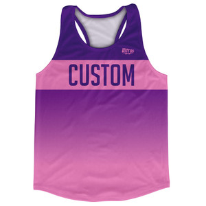Indigo And Pink Ombre Finish Line Running Track Tops Made In USA - Hot Pink Indigo And Pink Ombre Finish Line Running Track Tops Made In USA - Hot Pink