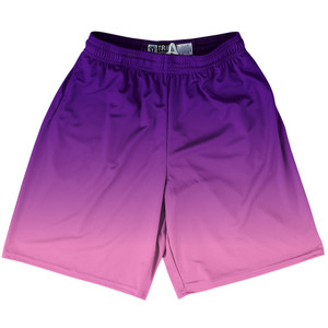 Indigo And Pink Ombre Lacrosse Shorts Made In USA - Hot Pink Indigo And Pink Ombre Lacrosse Shorts Made In USA - Hot Pink