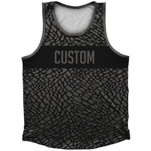 Elephant Skin Pattern Finish Line Sport Tank Top Made In USA - Black Elephant Skin Pattern Finish Line Sport Tank Top Made In USA - Black