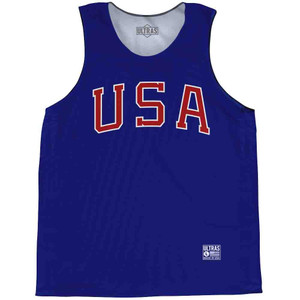 USA 68 Basketball Track Singlets - Royal Blue