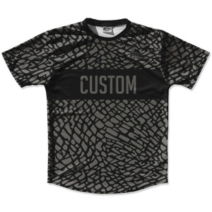 Elephant Skin Pattern Finish Line Running Shirt Track Cross Made In USA - Black
