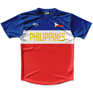 Philippines Finish Line Shirt Track Cross Made In USA - Red Blue