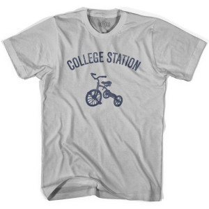 College Station Tricycle Adult Cotton T-shirt - Cool Grey College Station Tricycle Adult Cotton T-shirt - Cool Grey