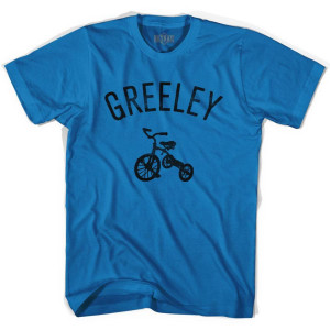 Greeley City Tricycle Adult Cotton T-shirt - Royal