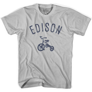 Edison City Tricycle Adult Cotton T-shirt - Cool Grey