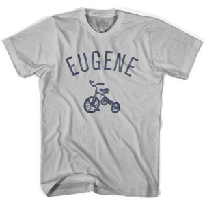 Eugene City Tricycle Adult Cotton T-shirt - Cool Grey