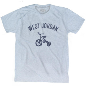 West Jordan City Tricycle Adult Tri-Blend T-shirt - Athletic White