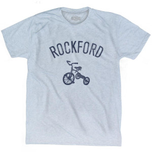 Rockford City Tricycle Adult Tri-Blend T-shirt - Athletic White Rockford City Tricycle Adult Tri-Blend T-shirt - Athletic White