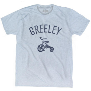 Greeley City Tricycle Adult Tri-Blend T-shirt - Athletic White