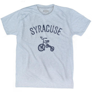 Syracuse City Tricycle Adult Tri-Blend T-shirt - Athletic White