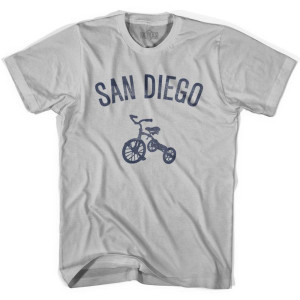 San Diego City Tricycle Adult Cotton T-shirt - Cool Grey San Diego City Tricycle Adult Cotton T-shirt - Cool Grey