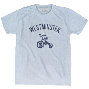 Westminster City Tricycle Adult Tri-Blend T-shirt - Athletic White