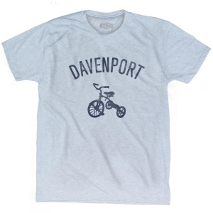 Davenport City Tricycle Adult Tri-Blend T-shirt - Athletic White Davenport City Tricycle Adult Tri-Blend T-shirt - Athletic White